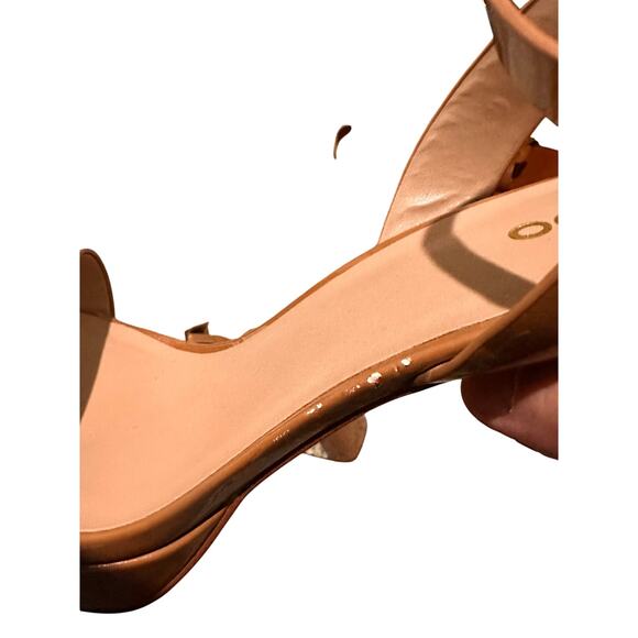 Aldo Priyah Strappy Patent Leather Cognac Block Chunky Block Heel, NWOT, size 11 - Picture 5 of 8